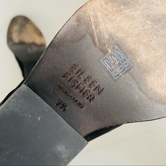 Eileen Fisher Women Black Ankle Boots US 7.5 - Picture 9 of 10